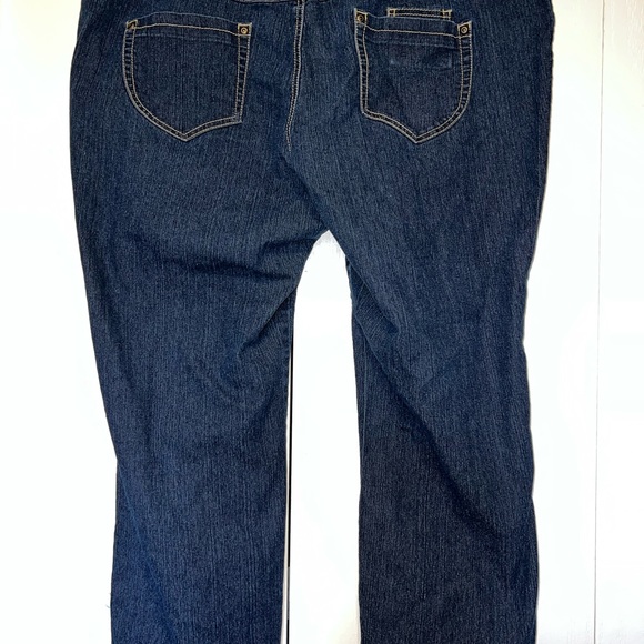 Addition Elle Versatile Straight Pull On Petite Jeans - Picture 4 of 8